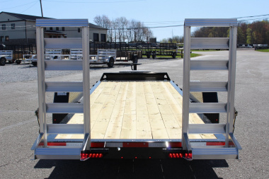New 2025 Moritz ELBH 7' x 20' Low Pro - Aluminum Ramps - Equipment Trailer - 14000# GVW