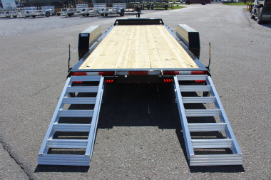New 2025 Moritz ELBH 7' x 20' Low Pro - Aluminum Ramps - Equipment Trailer - 14000# GVW