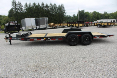 New 2025 Moritz 7' x 16' + 4' Low Pro - Gravity Tilt - Tilt Trailer - 16000# GVW