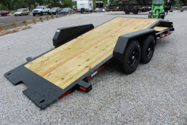 New 2025 Moritz 7' x 16' + 4' Low Pro - Gravity Tilt - Equipment Trailer - 16000# GVW