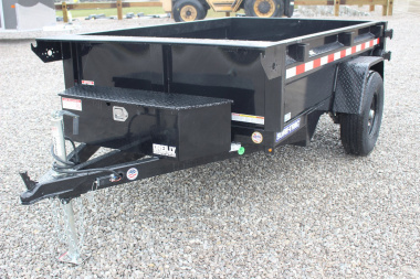 New 2025 Sure-Trac 5' x 8' Low Profile Homeowner Dump Trailer 5K - Single Ram (NO RAMPS) - BARN DOORS