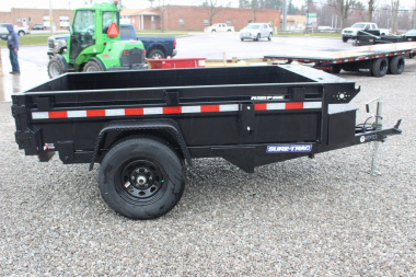 New 2025 Sure-Trac 5' x 8' Low Profile Homeowner Dump Trailer 5K - Single Ram (NO RAMPS) - BARN DOORS