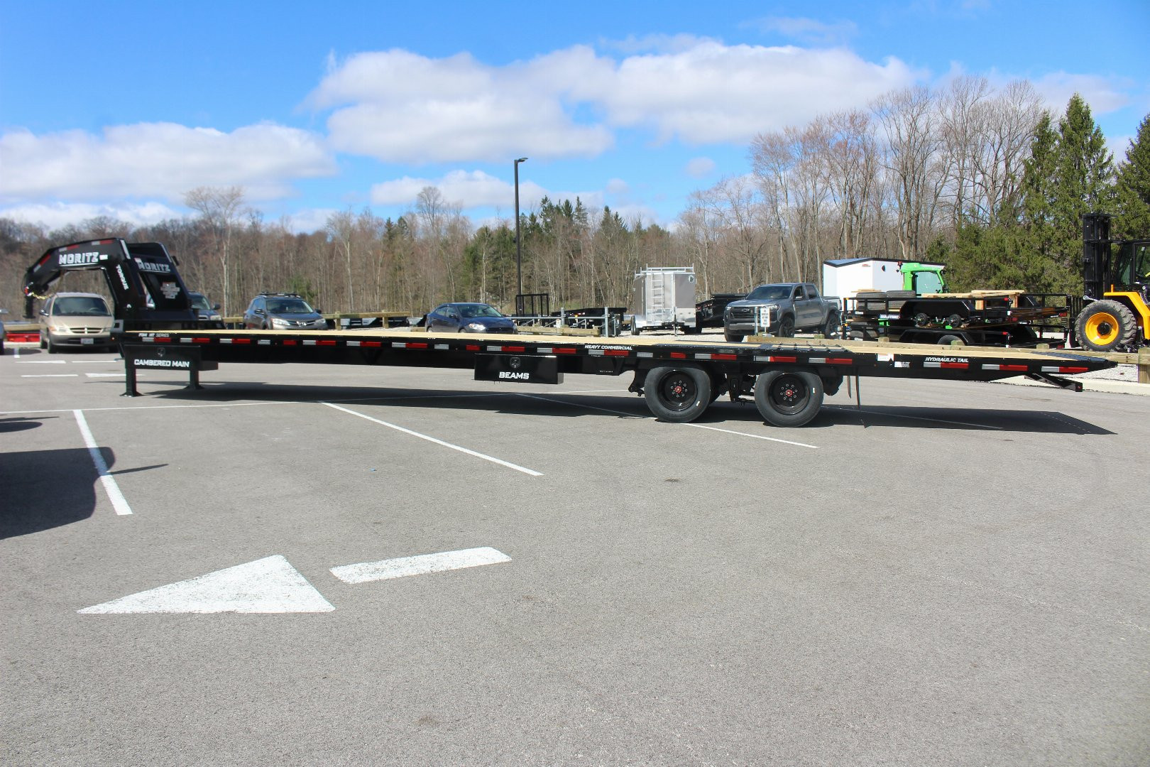 New 2025 Moritz FDGH Hydraulic Tail 40' GOOSENECK Deckover Flatbed Trailer- 25900# GVW