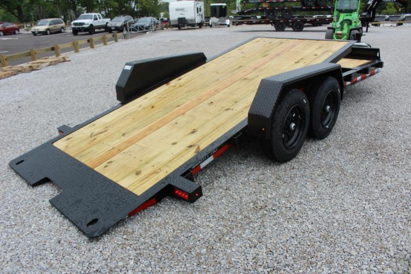 New 2025 Moritz 7' x 16' + 4' Low Pro - Gravity Tilt - Equipment Trailer - 16000# GVW