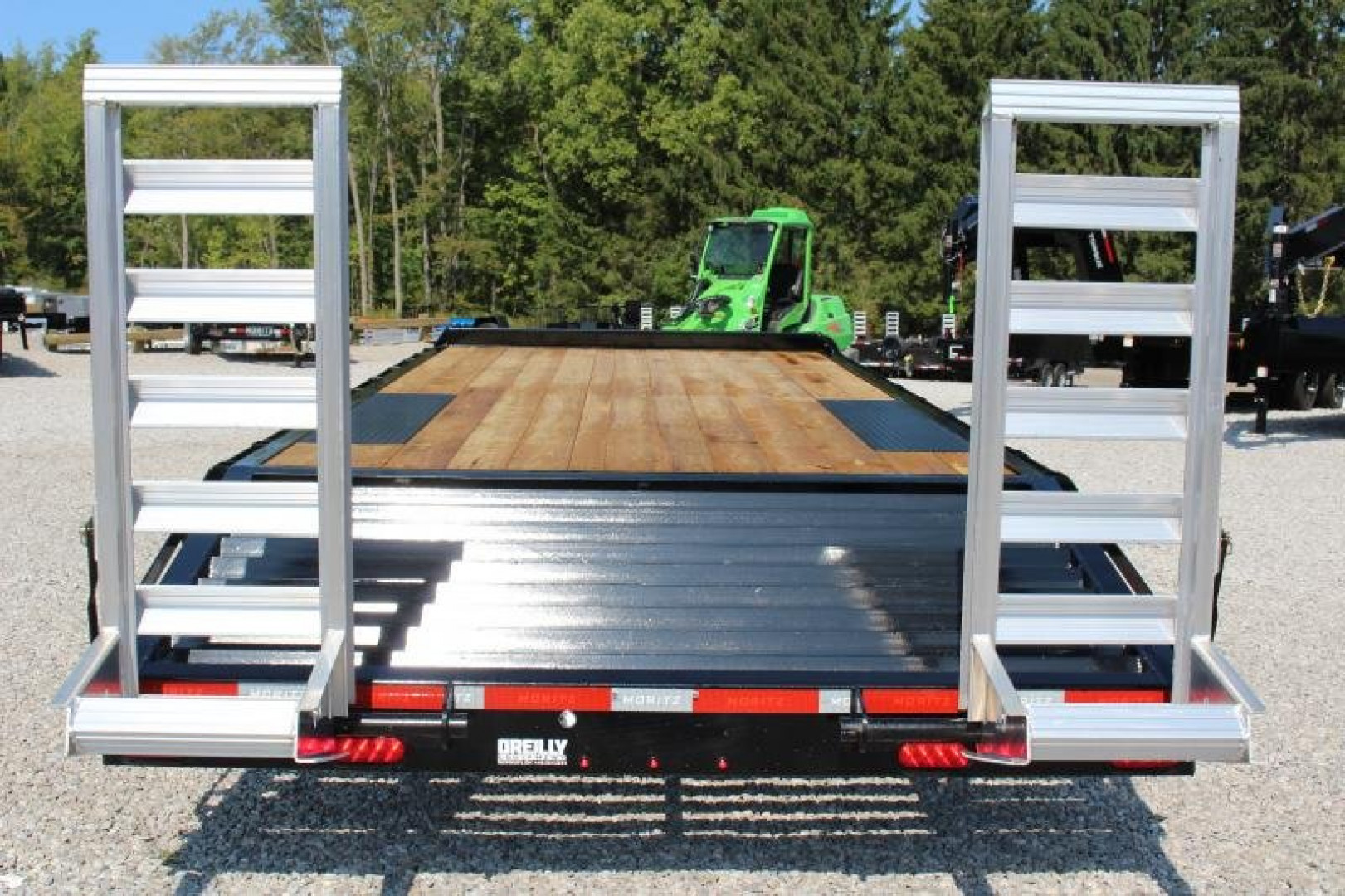 New 2024 Moritz 8' 6" x 18' + 4' Deckover Flatbed w/ Beavertail - Aluminum Ramps - 16,000# GVW
