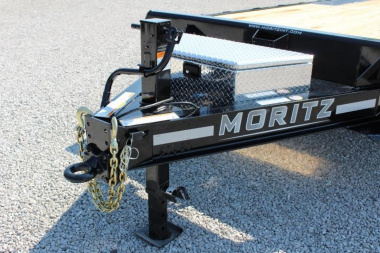 New 2024 Moritz 8' 6" x 18' + 4' Deckover Flatbed w/ Beavertail - Aluminum Ramps - 16,000# GVW