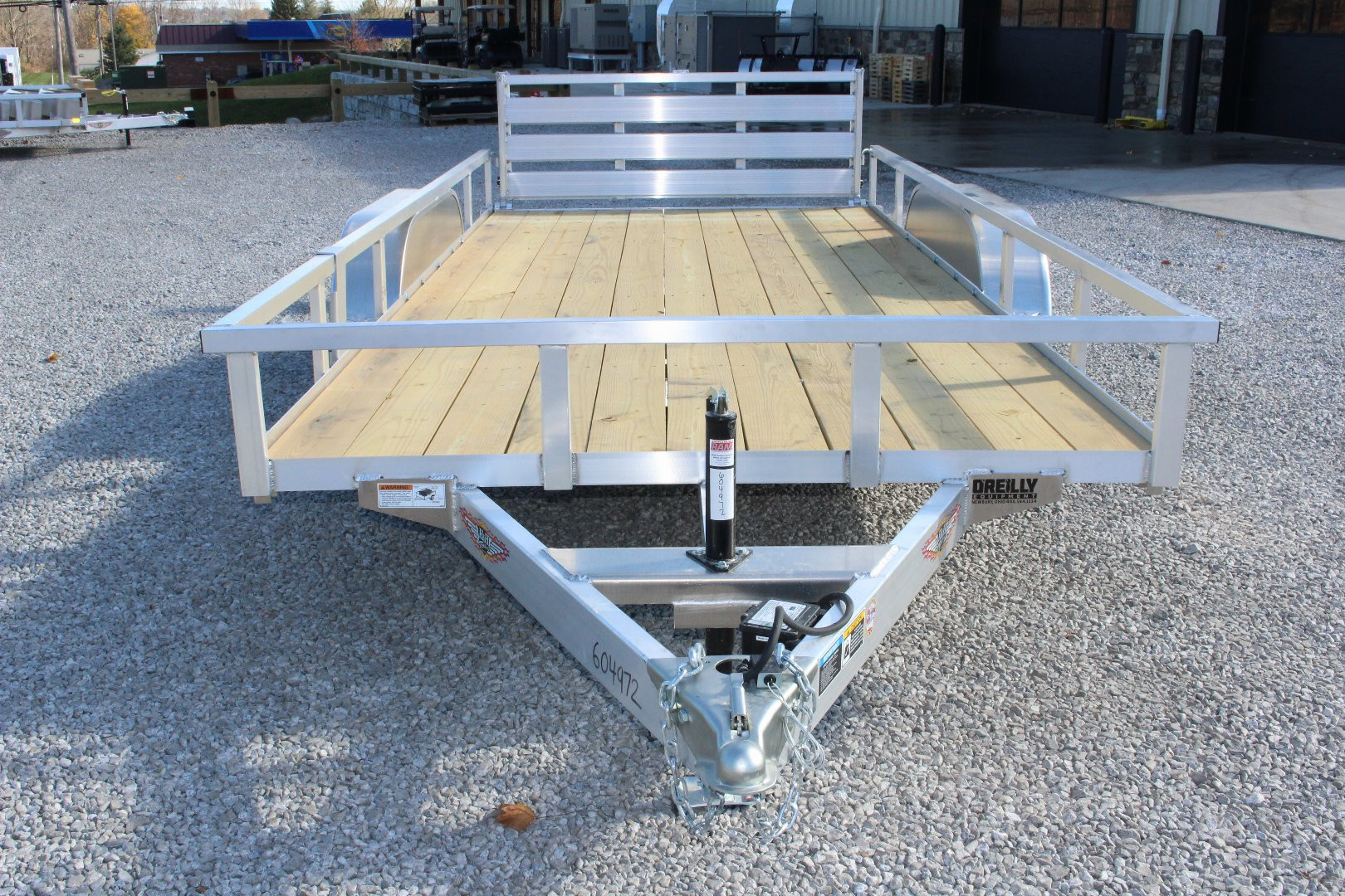 New 2025 H & H 6' 10" x 16' Aluminum Utility Trailer - BiFold Ramp - 7000# GVW