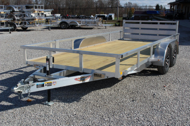 New 2025 H & H 6' 10  x 16' Aluminum Utility Trailer - BiFold Ramp - 7000# GVW