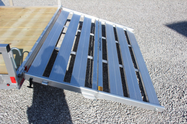 New 2025 H & H 6' 10" x 16' Aluminum Utility Trailer - BiFold Ramp - 7000# GVW