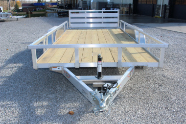 New 2025 H & H 6' 10" x 16' Aluminum Utility Trailer - BiFold Ramp - 7000# GVW