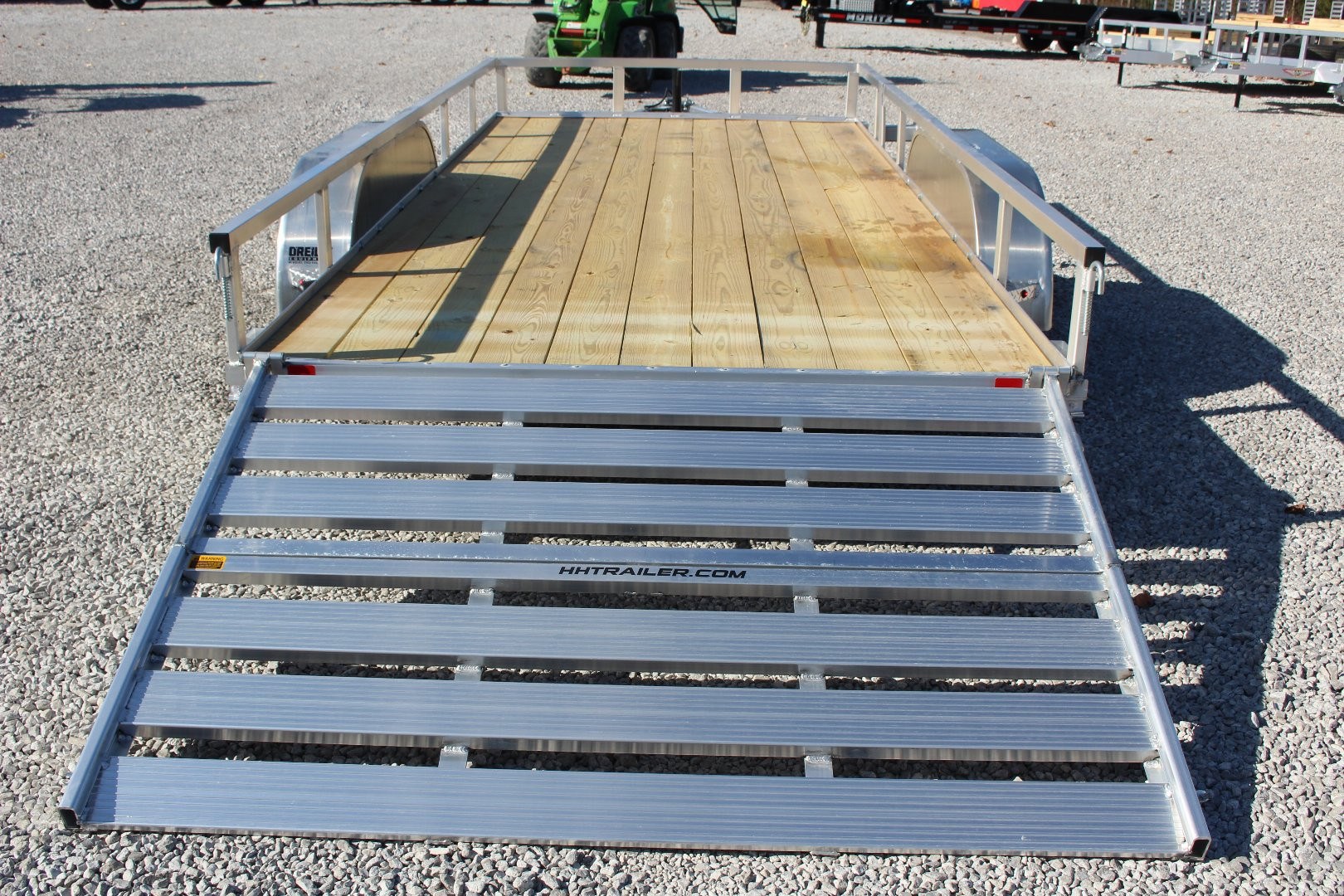New 2025 H & H 6' 10" x 16' Aluminum Utility Trailer - BiFold Ramp - 7000# GVW