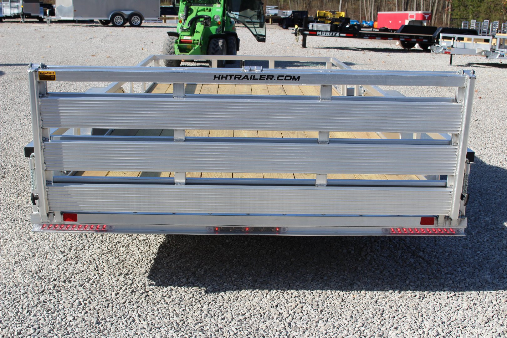New 2025 H & H 6' 10" x 16' Aluminum Utility Trailer - BiFold Ramp - 7000# GVW