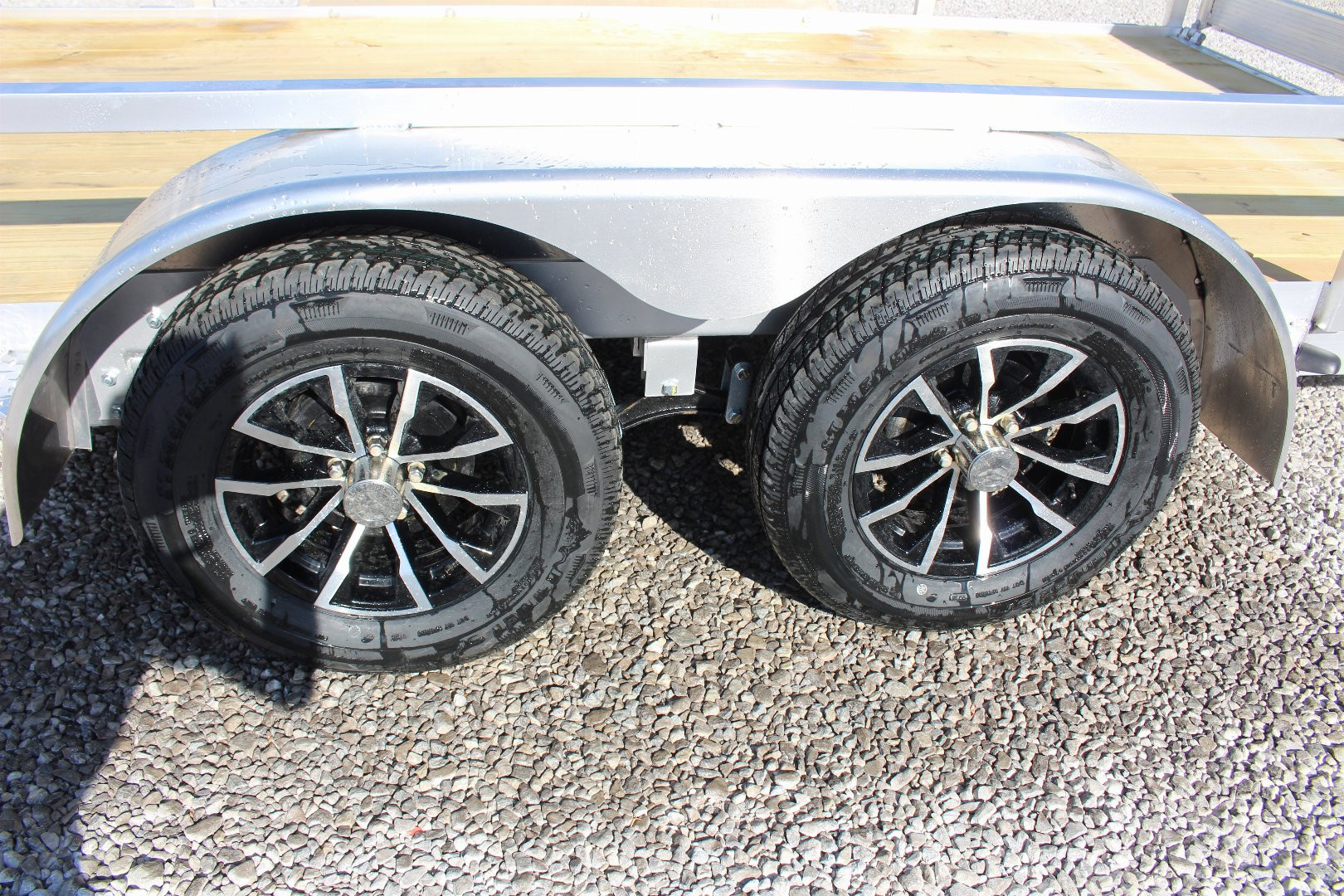 New 2025 H & H 6' 10" x 16' Aluminum Utility Trailer - BiFold Ramp - 7000# GVW
