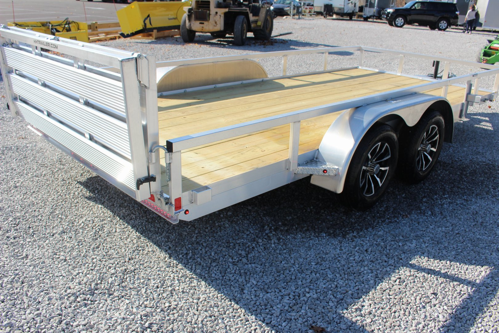 New 2025 H & H 6' 10" x 16' Aluminum Utility Trailer - BiFold Ramp - 7000# GVW