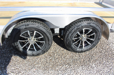 New 2025 H & H 6' 10" x 16' Aluminum Utility Trailer - BiFold Ramp - 7000# GVW
