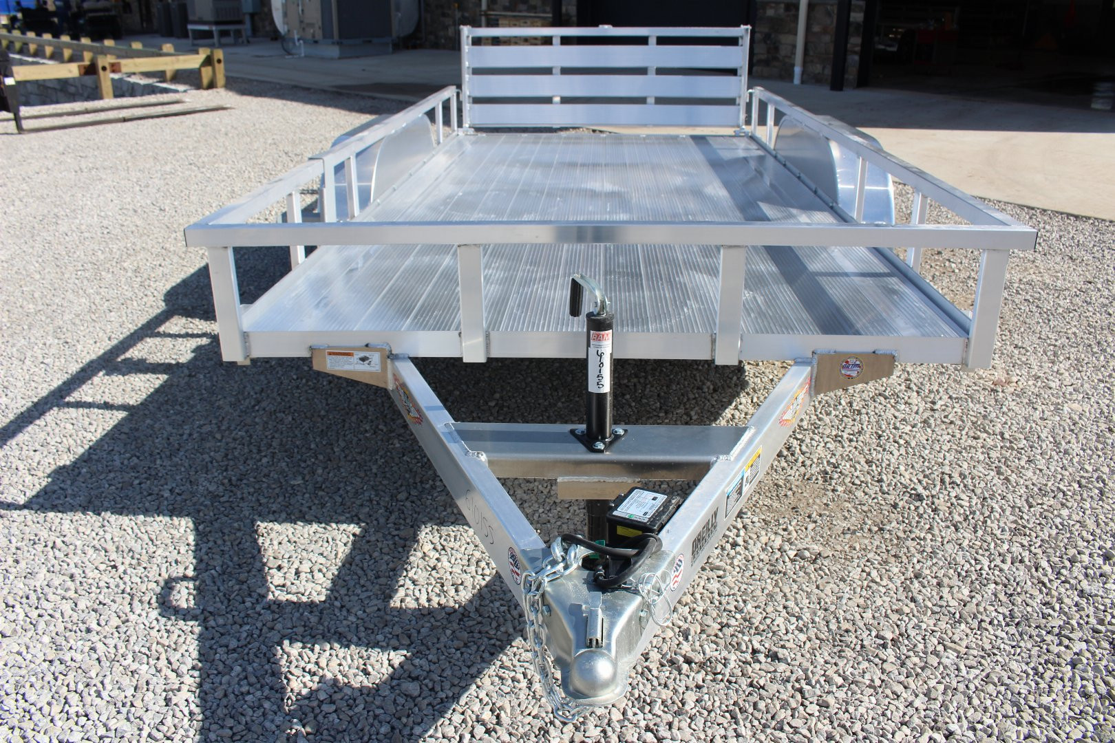 New 2025 H & H 6' 10" x 14' Aluminum Utility Trailer - BiFold Ramp - 7000# GVW