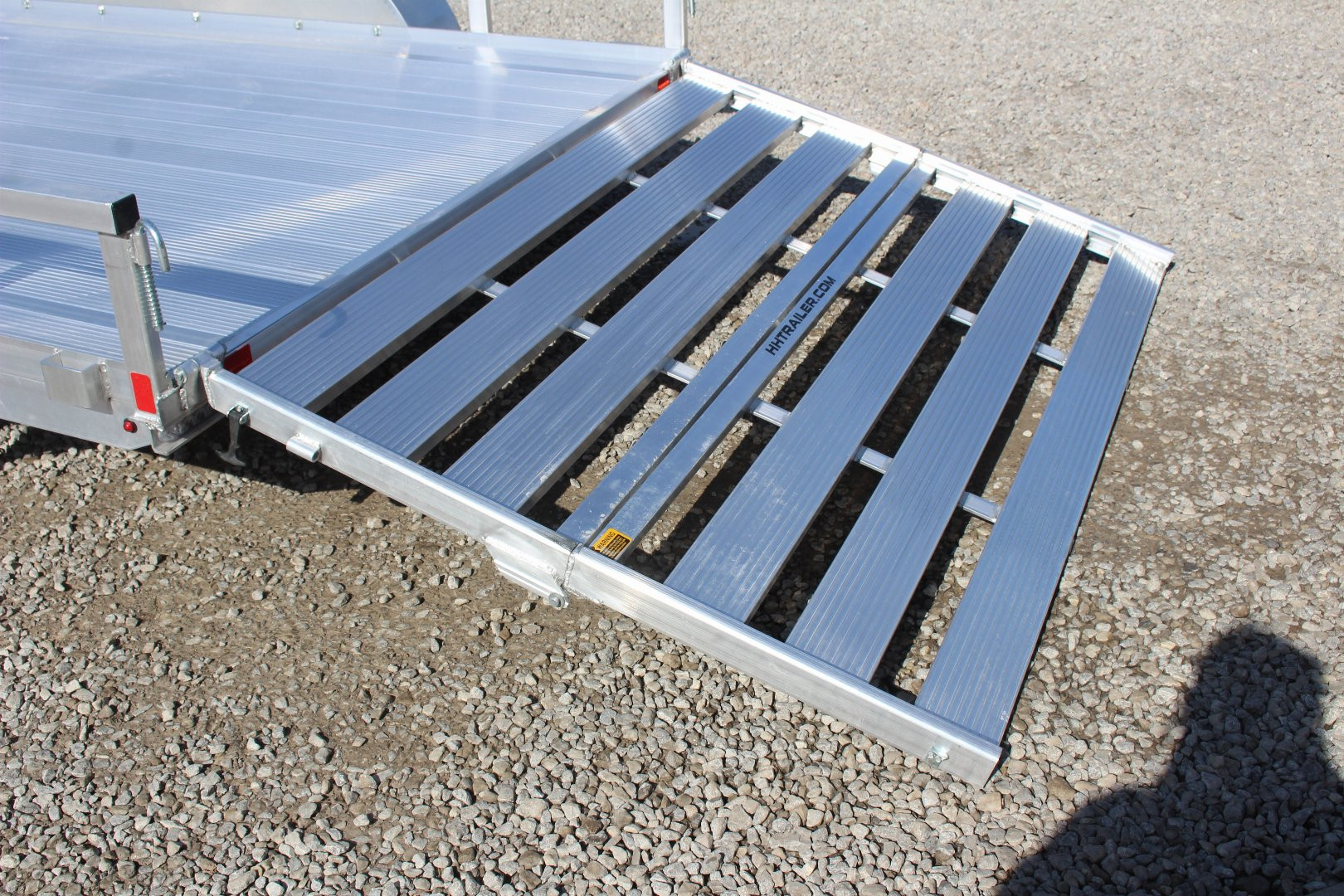 New 2025 H & H 6' 10" x 14' Aluminum Utility Trailer - BiFold Ramp - 7000# GVW