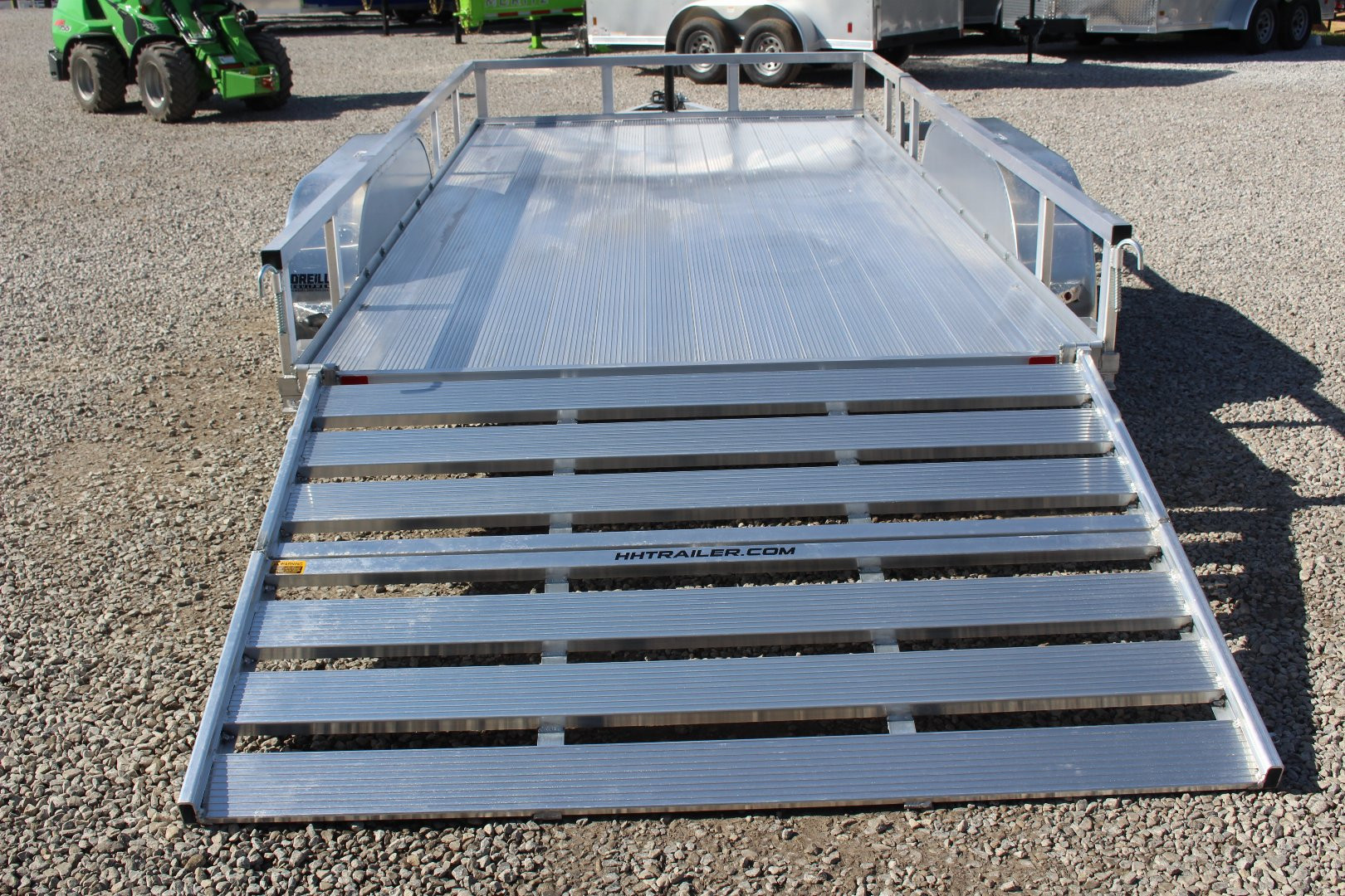 New 2025 H & H 6' 10" x 14' Aluminum Utility Trailer - BiFold Ramp - 7000# GVW