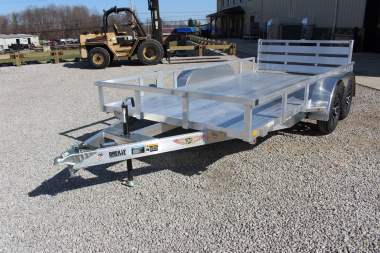 New 2025 H & H 6' 10  x 14' Aluminum Utility Trailer - BiFold Ramp - 7000# GVW
