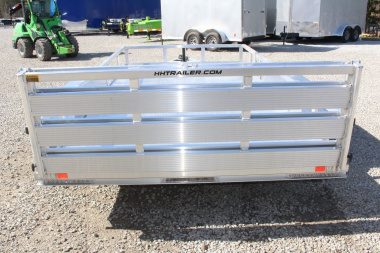 New 2025 H & H 6' 10" x 14' Aluminum Utility Trailer - BiFold Ramp - 7000# GVW