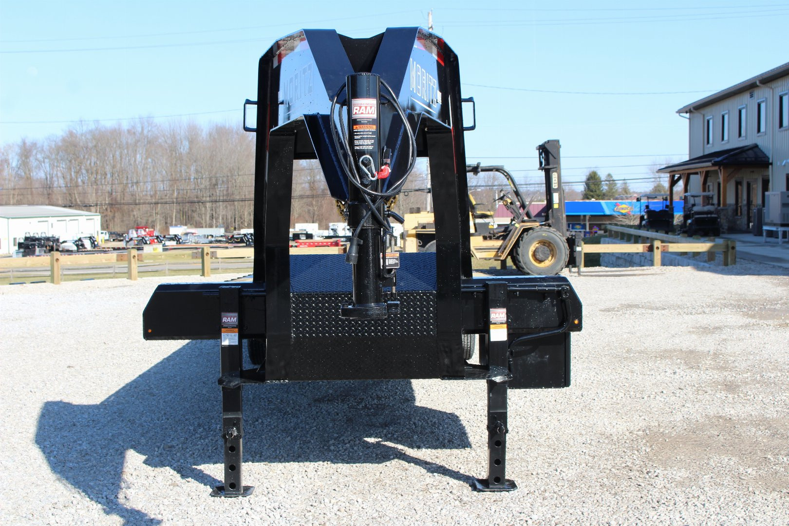 New 2025 Moritz FDGH DT 25' + 5' GOOSENECK Deckover Flatbed Trailer- Full Width Aluminum Ramps- 25900# GVW