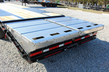 New 2025 Moritz FDGH DT 25' + 5' GOOSENECK Deckover Flatbed Trailer- Full Width Aluminum Ramps- 25900# GVW