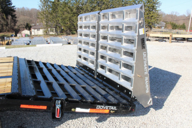 New 2025 Moritz FDGH DT 25' + 5' GOOSENECK Deckover Flatbed Trailer- Full Width Aluminum Ramps- 25900# GVW
