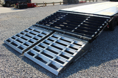 New 2025 Moritz FDGH DT 25' + 5' GOOSENECK Deckover Flatbed Trailer- Full Width Aluminum Ramps- 25900# GVW