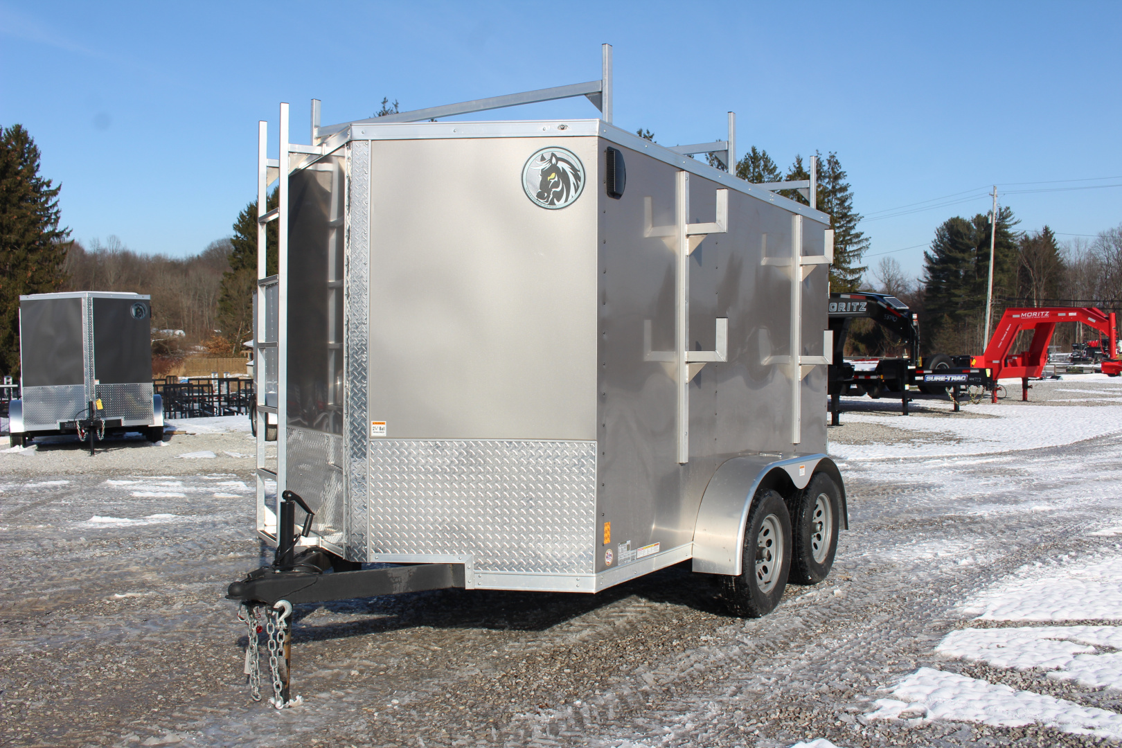 Used 2025 Darkhorse Cargo DHW 6' x 10' Enclosed Trailer - Rear Ramp Door- 6' Interior Height 7000# GVW