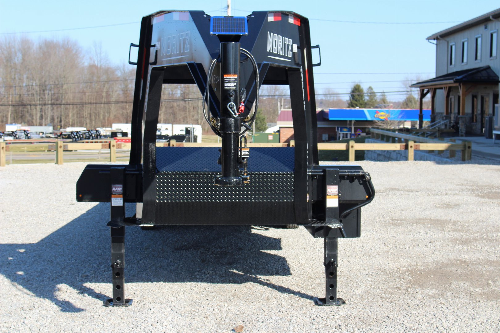 New 2025 Moritz FDGH Hydraulic Tail 30' GOOSENECK Deckover Flatbed Trailer- 17900# GVW