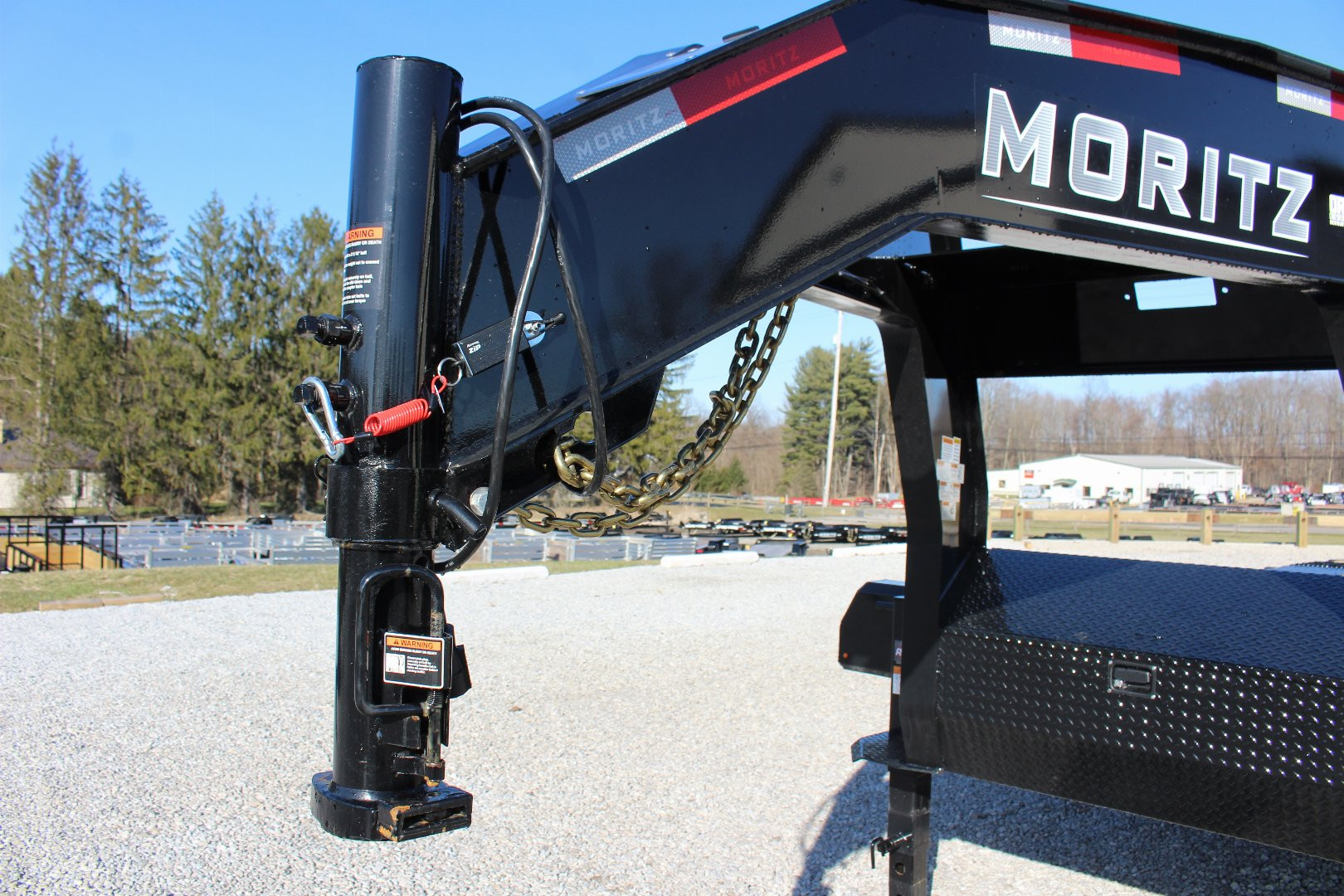 New 2025 Moritz FDGH Hydraulic Tail 30' GOOSENECK Deckover Flatbed Trailer- 17900# GVW