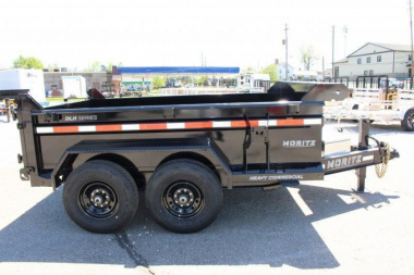 New 2025 Moritz 6'10" x 10' Heavy Commercial DLH Series Dump Trailer - 12000# GVW