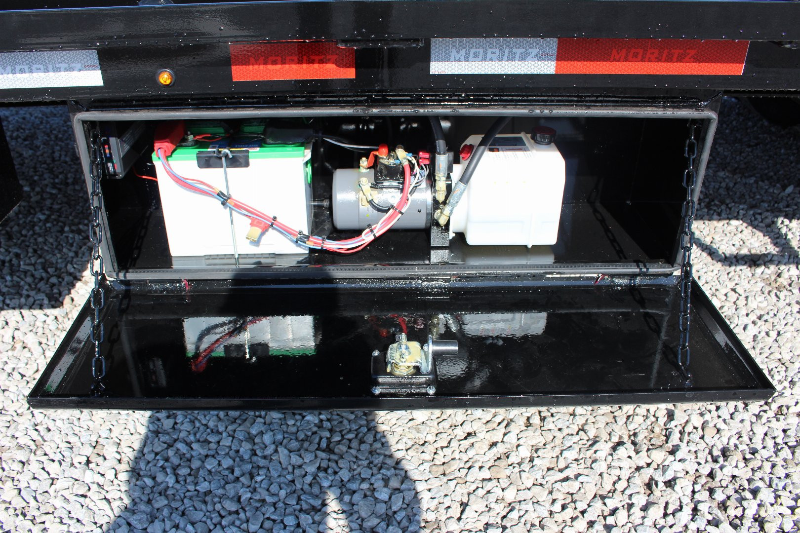 New 2025 Moritz FDGH DT 20' + 5' GOOSENECK Deckover Flatbed Trailer- Full Width Aluminum Ramps- 25900# GVW