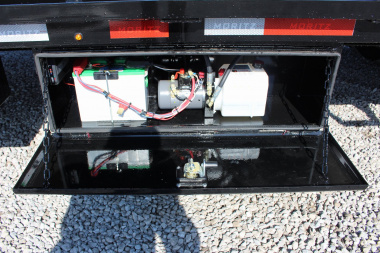 New 2025 Moritz FDGH DT 20' + 5' GOOSENECK Deckover Flatbed Trailer- Full Width Aluminum Ramps- 25900# GVW