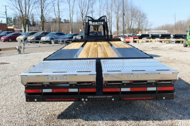 New 2025 Moritz FDGH DT 20' + 5' GOOSENECK Deckover Flatbed Trailer- Full Width Aluminum Ramps- 25900# GVW