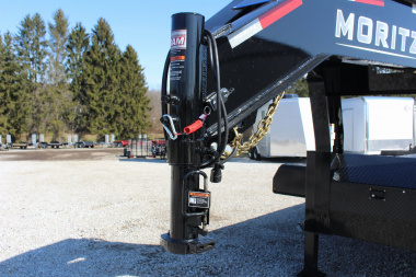 New 2025 Moritz FDGH DT 20' + 5' GOOSENECK Deckover Flatbed Trailer- Full Width Aluminum Ramps- 25900# GVW