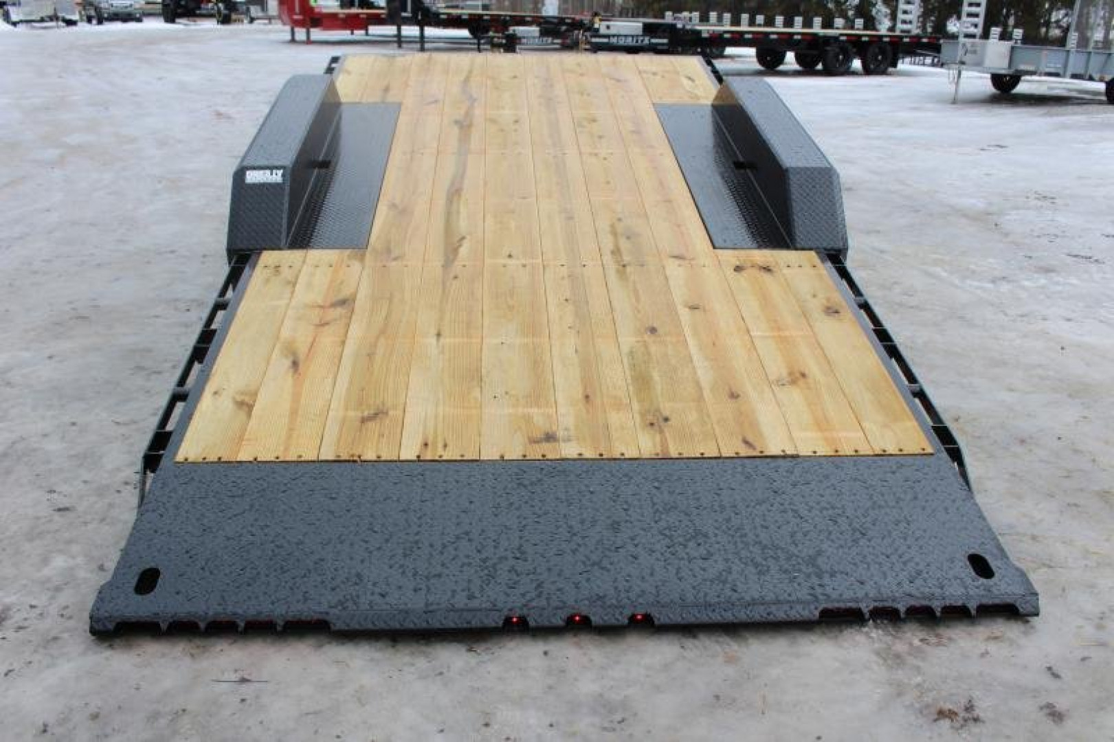 New 2025 Moritz 7' x 16' + 8' Low Pro - Gravity Tilt - Equipment Trailer - 22900# GVW