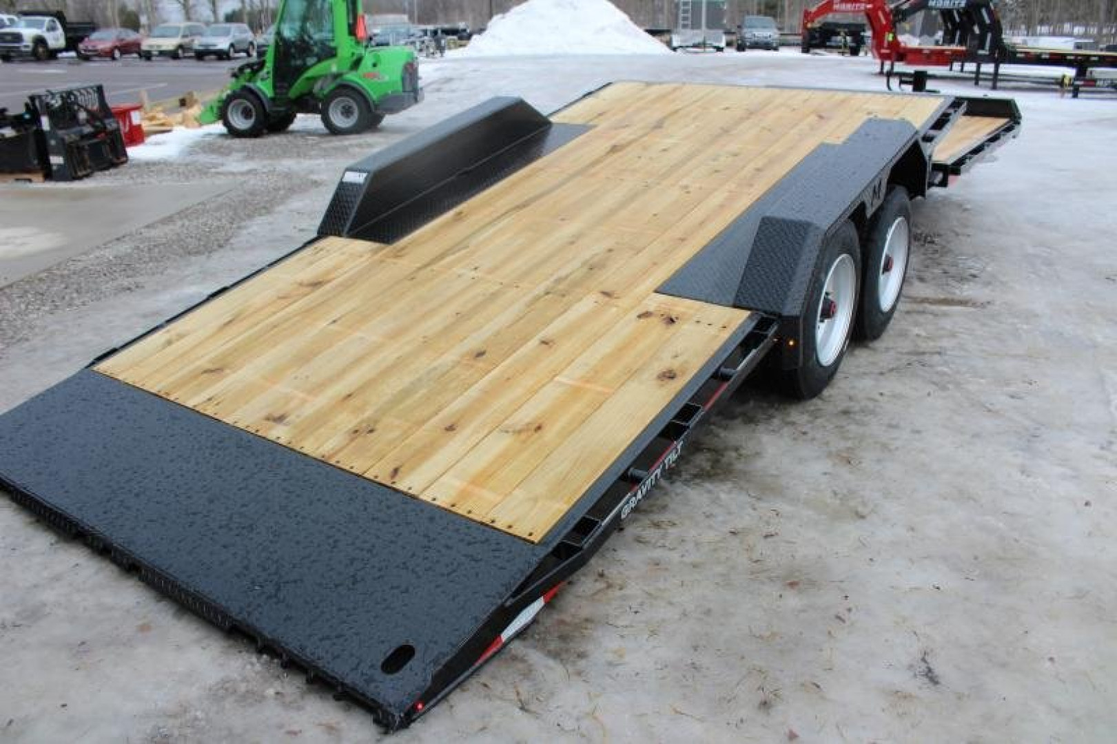 New 2025 Moritz 7' x 16' + 8' Low Pro - Gravity Tilt - Equipment Trailer - 22900# GVW
