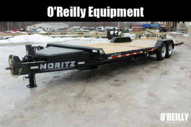 New 2025 Moritz 7' x 16' + 8' Low Pro - Gravity Tilt - Equipment Trailer - 22900# GVW