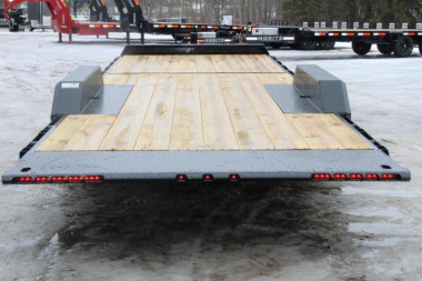 New 2025 Moritz 7' x 16' + 8' Low Pro - Gravity Tilt - Equipment Trailer - 22900# GVW