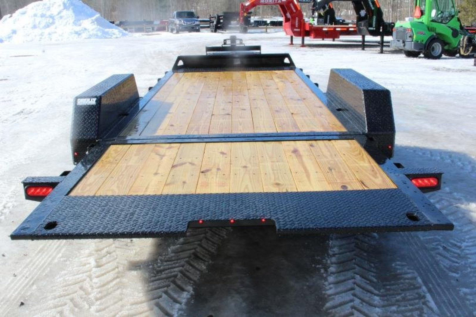 New 2025 Moritz 7' x 14' + 6' Low Pro - Hydraulic Power Tail - Equipment Trailer - 16000# GVW