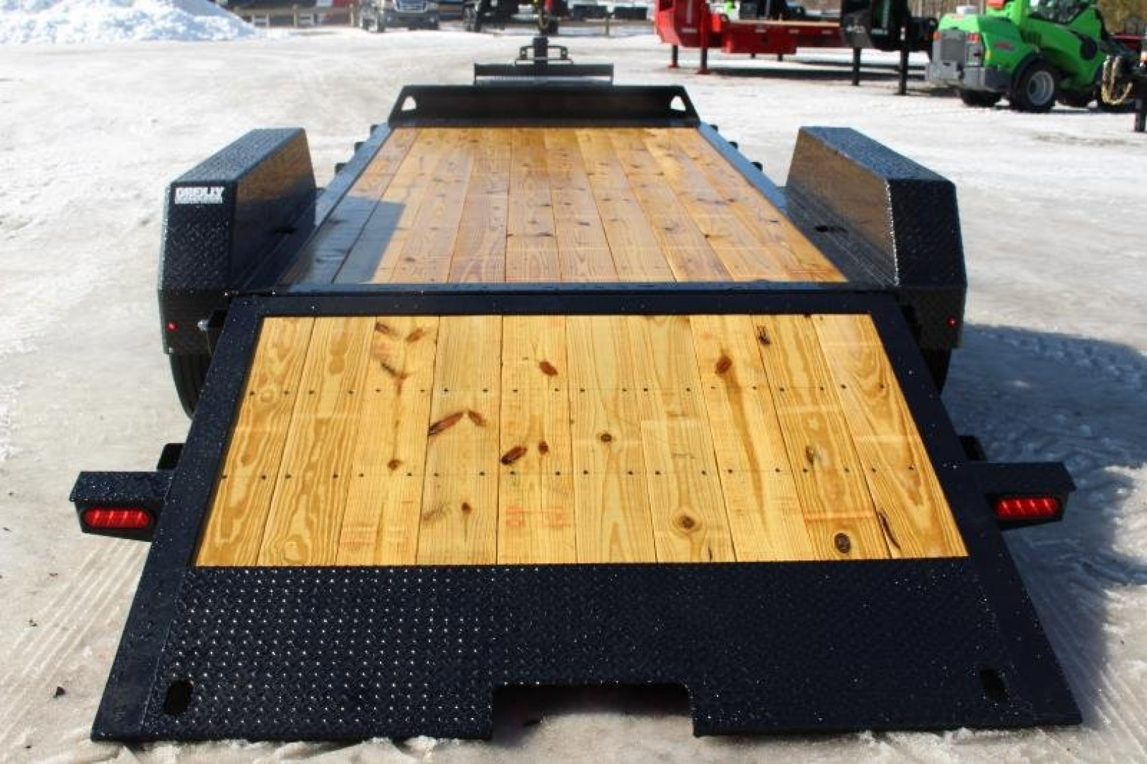 New 2025 Moritz 7' x 14' + 6' Low Pro - Hydraulic Power Tail - Equipment Trailer - 16000# GVW