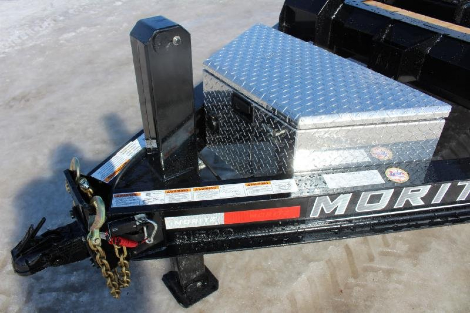 New 2025 Moritz 7' x 14' + 6' Low Pro - Hydraulic Power Tail - Equipment Trailer - 16000# GVW