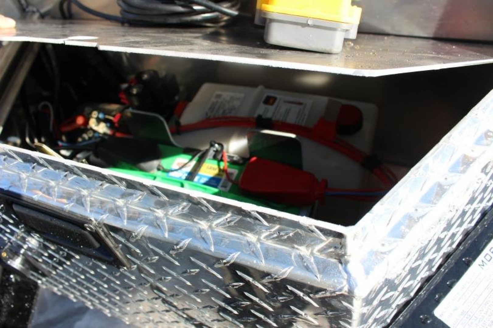 New 2025 Moritz 7' x 14' + 6' Low Pro - Hydraulic Power Tail - Equipment Trailer - 16000# GVW