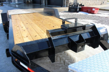 New 2025 Moritz 7' x 14' + 6' Low Pro - Hydraulic Power Tail - Equipment Trailer - 16000# GVW