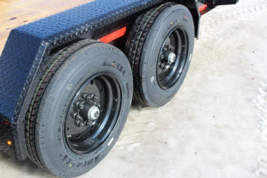 New 2025 Moritz 7' x 14' + 6' Low Pro - Hydraulic Power Tail - Equipment Trailer - 16000# GVW