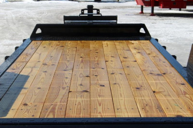 New 2025 Moritz 7' x 14' + 6' Low Pro - Hydraulic Power Tail - Equipment Trailer - 16000# GVW