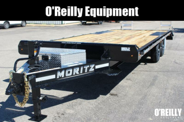 New 2025 Moritz 8' 6" x 20' + 4' Deckover Flatbed w/ Beavertail - Aluminum Ramps - 14,000# GVW