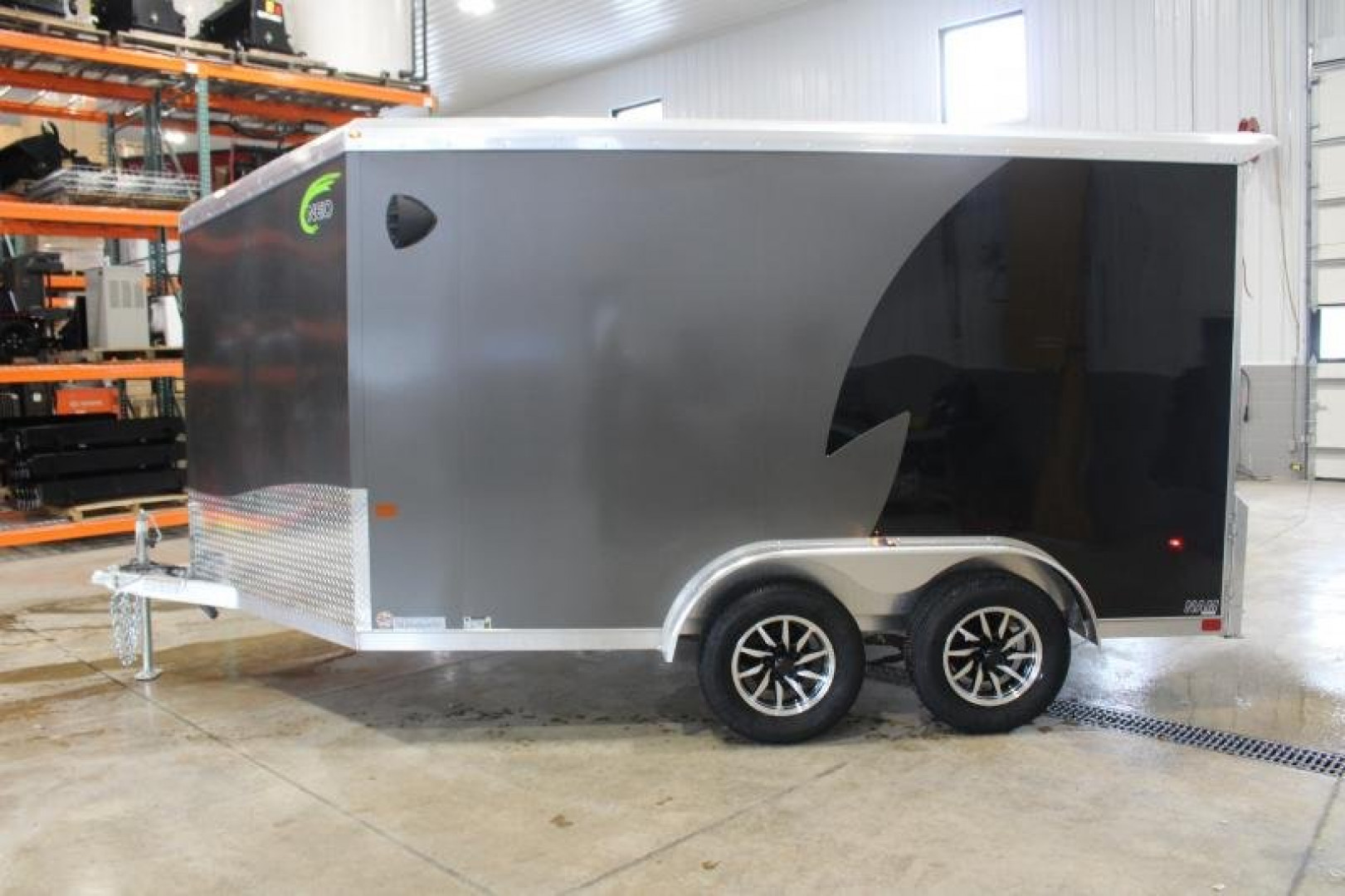 New 2025 NEO NAM 7.5' x 12' Aluminum Enclosed Motorcycle UTV Trailer - RAMP DOOR - 6.5' Interior Height - 7000# GVW
