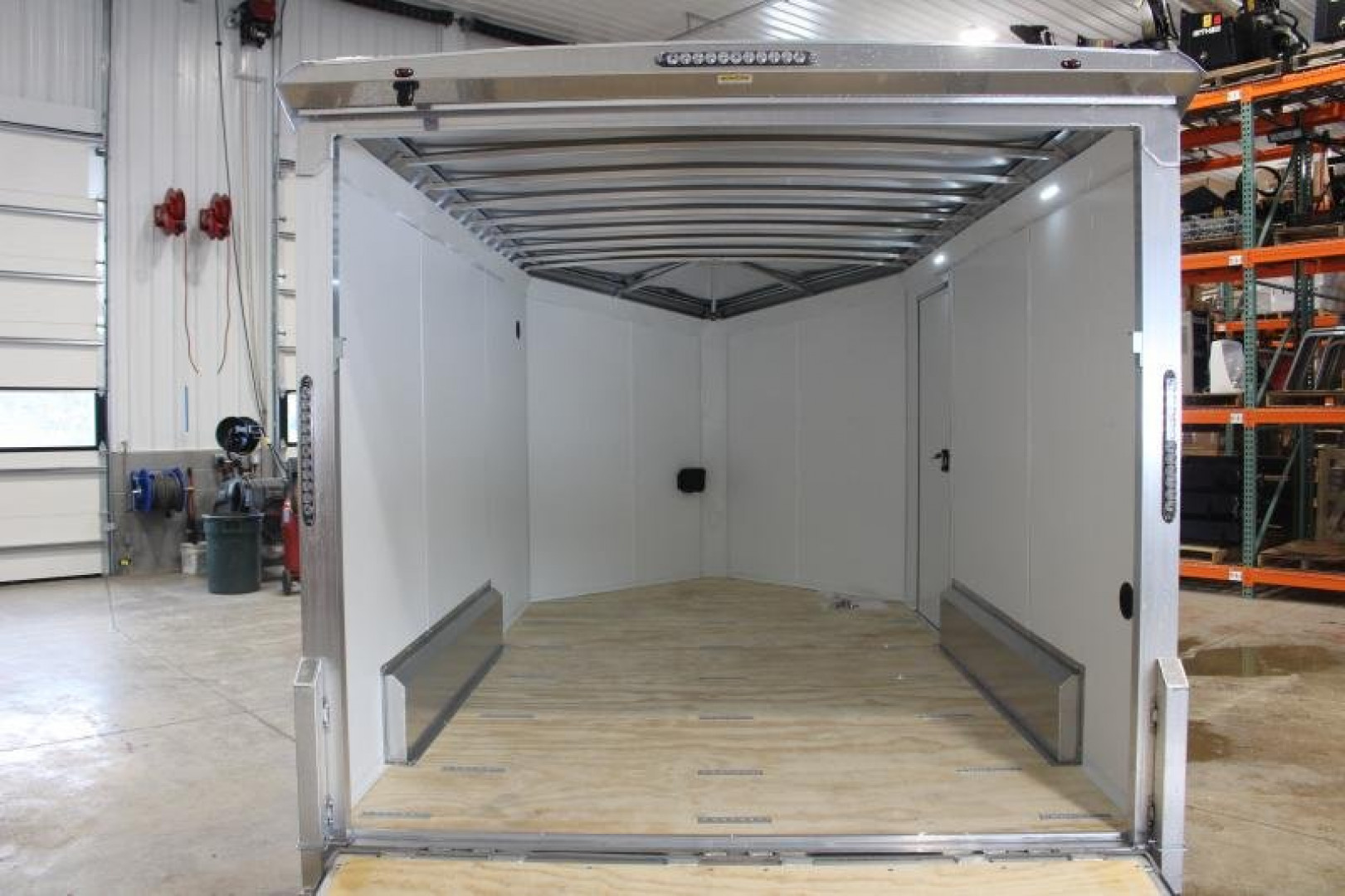 New 2025 NEO NAM 7.5' x 12' Aluminum Enclosed Motorcycle UTV Trailer - RAMP DOOR - 6.5' Interior Height - 7000# GVW